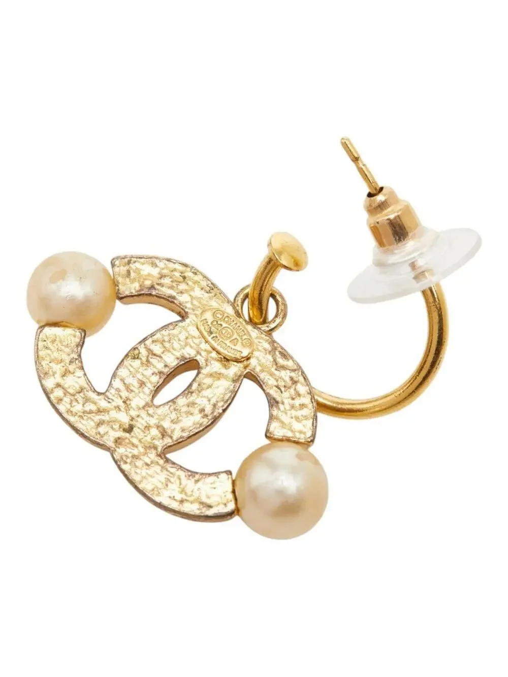 Chanel Cc Logo Earrings Metal Gold-Tone #287913C54B